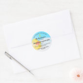 Kruisende eenden | Game behouden of verbergen Ronde Sticker (Envelop)