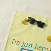 Kruisende eendenfamilie strandlaken (In situ)