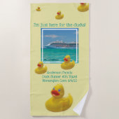 Kruisende eendenfamilie strandlaken (Voorkant)