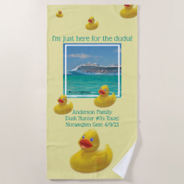 Kruisende eendenfamilie strandlaken