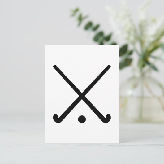 Kruisende hockeyclubs briefkaart (Staand voorkant)
