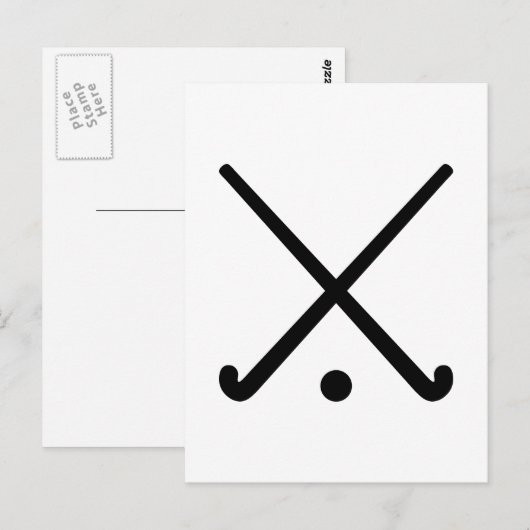 Kruisende hockeyclubs briefkaart (Voorkant / Achterkant)
