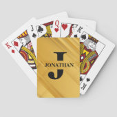 Kruisende initiële letter naam typografie ontwerp pokerkaarten (Achterkant)