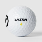 Kruisende klavertjes in cirkel golfballen (Logo)
