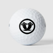 Kruisende klavertjes in cirkel golfballen (Voorkant)