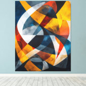 Kruisende lichtstromen canvas afdruk (Insitu (Houten vloer))