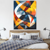 Kruisende lichtstromen canvas afdruk (Insitu (Slaapkamer))