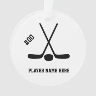  kruisende ockey sticks ornament
