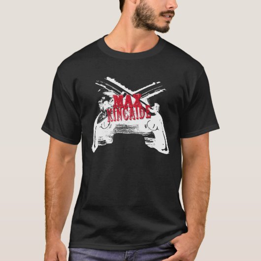 Kruisende pistolen — rood t-shirt (Voorkant)