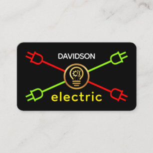 Kruisende Stekkerdozen Elektricien Service Visitekaartje
