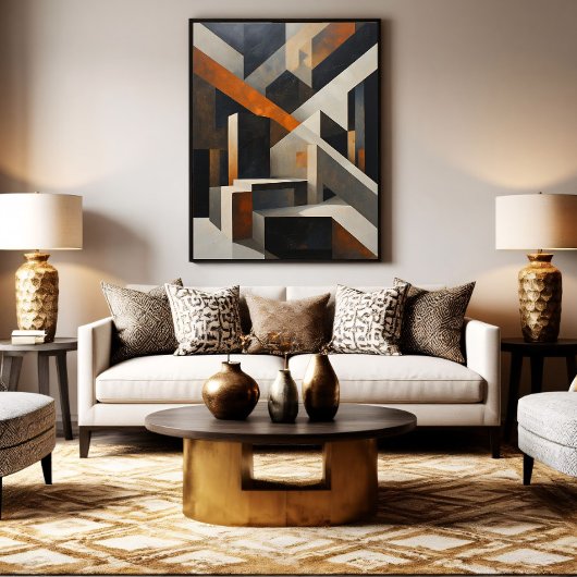 Kruisende structuren canvas afdruk