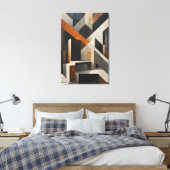 Kruisende structuren canvas afdruk (Insitu (Slaapkamer))