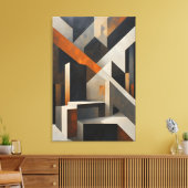 Kruisende structuren canvas afdruk (Insitu (Woonkamer))