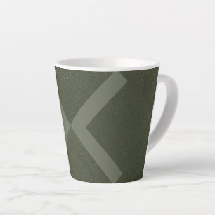 Kruisende X Mosgroene Latte Mok – Op Maat