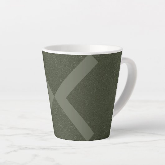 Kruisende X Mosgroene Latte Mok – Op Maat (Rechterhoek)