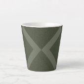 Kruisende X Mosgroene Latte Mok – Op Maat (Voorkant)