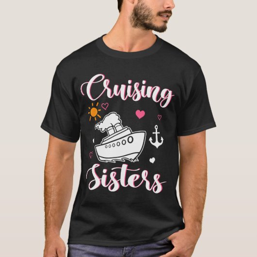 kruisende zusters voor dames meisjes reizen cruise t-shirt (Voorkant)