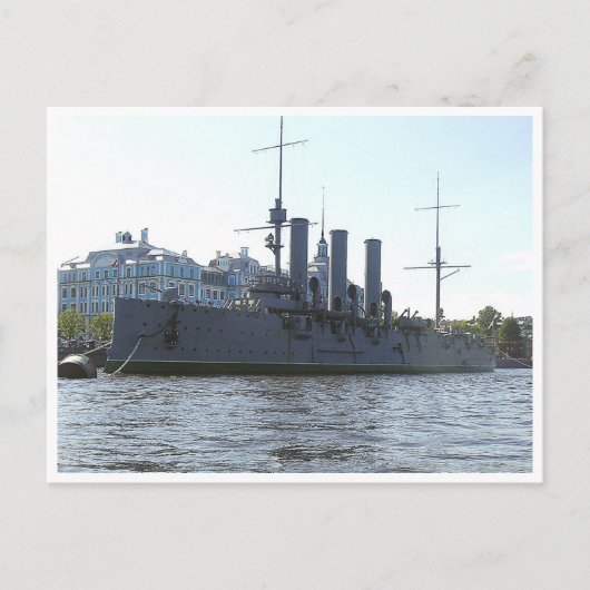 Kruiser Aurora. Ansichtkaart Briefkaart (Voorkant)