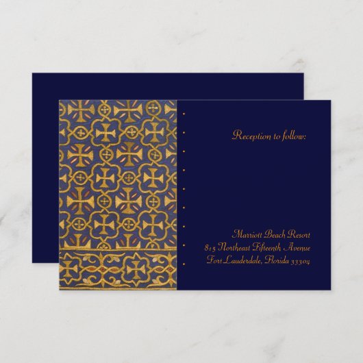 Kruisgewaad Receptie Informatiekaartje (Voorkant / Achterkant)