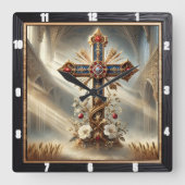  kruisgotische kathedraal vierkante klok (Voorkant)