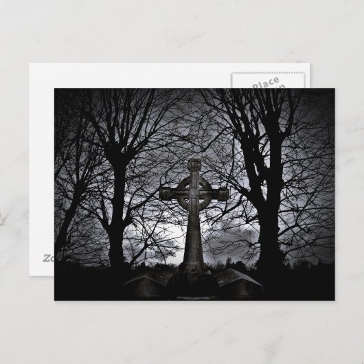 Kruisgraf van begraafplaats briefkaart (Voorkant / Achterkant)