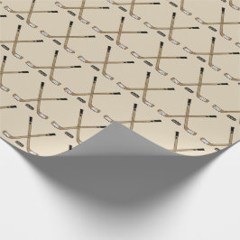 Kruishaakjestikken en puck Brown Tan Cadeaupapier