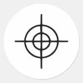 Kruishaar - Pistool Ronde Sticker (Voorkant)