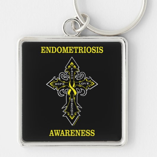 Kruisheid/bewustwording.. Endometriose Sleutelhanger (Voorkant)