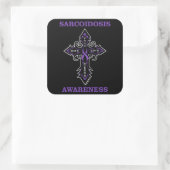 Kruisheid/bewustwording.. Sarcoïdose Vierkante Sticker (Tas)