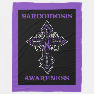 Kruisheid/bewustwording.. Sarcoïdose Vluchten Blan Fleece Deken