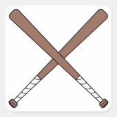 Kruishonkbalvleermuizen Vierkante Sticker (Voorkant)