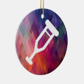Kruisige Legs Pictograaf Keramisch Ornament (Rechts)