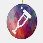 Kruisige Legs Pictograaf Keramisch Ornament (Links)