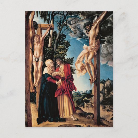 Kruisiging, 1503 briefkaart (Voorkant)