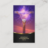 Kruisiging Christelijk Kerkvoorganger Gouden accen Visitekaartje (Voorkant)
