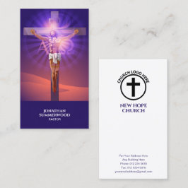 Kruisiging Christelijke predikant of evangelist Visitekaartje