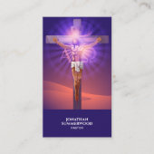 Kruisiging Christelijke predikant of evangelist Visitekaartje (Voorkant)