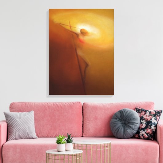 Kruisiging: Christus tekent alles voor zichzelf Canvas Afdruk (Insitu (Woonkamer))