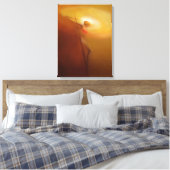 Kruisiging: Christus tekent alles voor zichzelf Canvas Afdruk (Insitu (Slaapkamer))