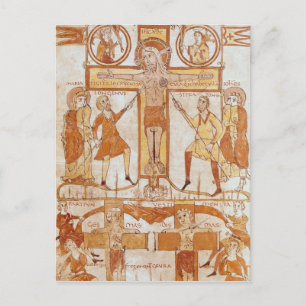 Kruisiging & Divisie van Kleding van de Briefkaart