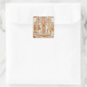 Kruisiging & Divisie van Kleding van de Vierkante Sticker (Tas)