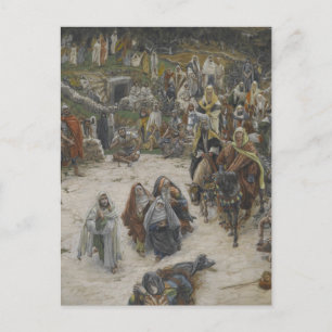 kruisiging gezien vanuit het kruis James Tissot Feestdagenkaart