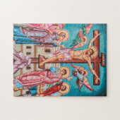 Kruisiging Jezus Christus orthodox Christelijk ico Legpuzzel (Horizontaal)