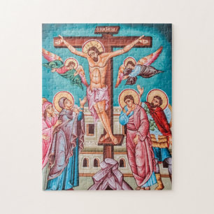 Kruisiging Jezus Christus orthodox Christelijk ico Legpuzzel
