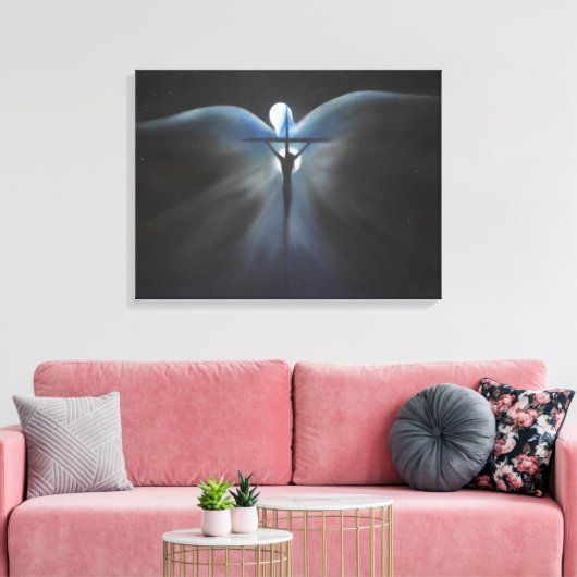 kruisiging van Christus met de Heilige Geest Canvas Afdruk (Insitu (Woonkamer))