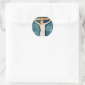 Kruisiging van het Altaarstuk in de Kerk Ronde Sticker (Tas)