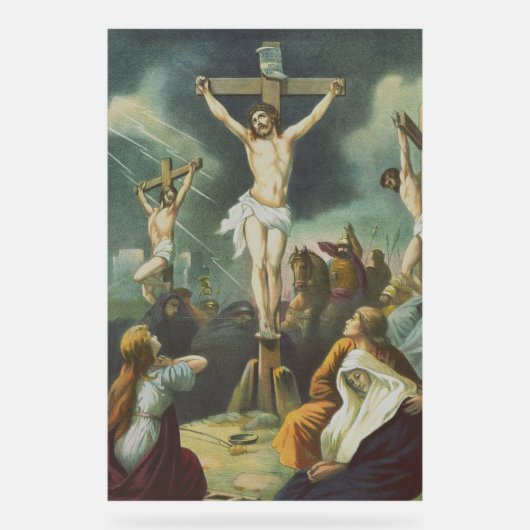 Kruisiging van Jezus Christus Acryl Bord (Voorkant)