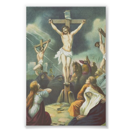 Kruisiging van Jezus Christus Foto Afdruk (Voorkant)