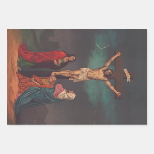 Kruisiging van Jezus Christus Inpakpapier Vel (Voorkant)