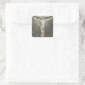 Kruisiging van Jezus Christus Vierkante Sticker (Tas)